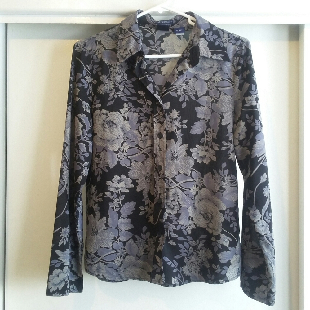 Vintage GAP Stretch Floral Button Down S